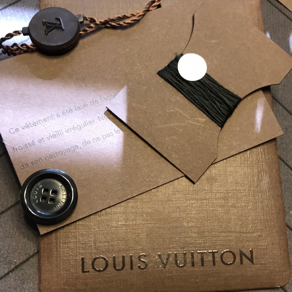 Louis Vuitton Brown Button